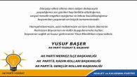 AK Parti Yozgat İl Başkanı Başer ve Yönetiminden bayram mesajı