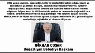 Boğazlıyan Belediye Başkanı Gökhan Coşar’dan yeni yıl mesajı