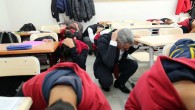 Vali Özkan; öğrencilerle deprem tatbikatı yaptı