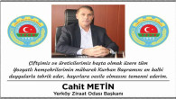 Yerköy Ziraat Odası Başkanı Metin, Yozgat halkının bayramını kutladı
