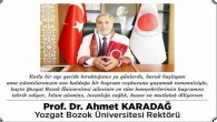 Bozok Üniversitesi Rektörü Karadağ’dan Bayram mesajı