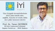 İYİ Partili Prof. Dr. Taner Demirer’den yeni yıl mesajı
