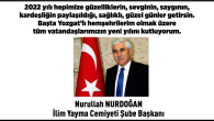 İYC Başkanı Nurullah Nurdoğan’dan yeni yıl mesajı
