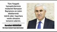 İYC Yozgat Şube Başkanı Nurullah Nurdoğan Yozgat halkının bayramını kutladı