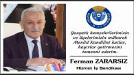 Hizmet İş Sendikası Yozgat Şube Başkanı Ferman Zararsız Yozgat halkının kandilini kutladı