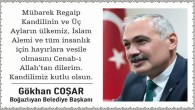 Boğazlıyan Belediye Başkanı Gökhan Coşar’dan kandil mesajı
