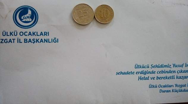 Yozgat Ülkü Ocağından  500 esnafa kapalı zarf içerisinde siftah