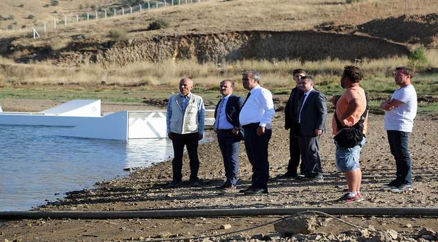 Spor Vadisinde “kablolu su kayağı” tesisinde sona gelindi