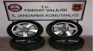 Yozgat’ta lastik ve jant hırsızları tutuklandı