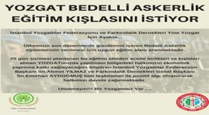 İstanbul Yozgatlılar Federasyonu’ndan eğitim kışlası çağrısı