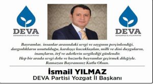 DEVA Partisi İl Başkanı Yılmaz Yozgat halkının bayramını kutladı