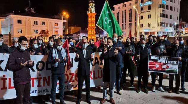 Yozgat’ta STK’lar İsrail’i protesto etti