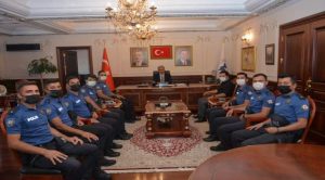 Komiser yardımcılarından Başkan Köse’ye ziyaret