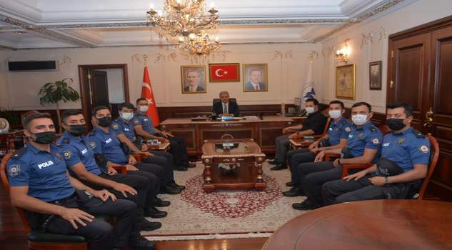 Komiser yardımcılarından Başkan Köse’ye ziyaret