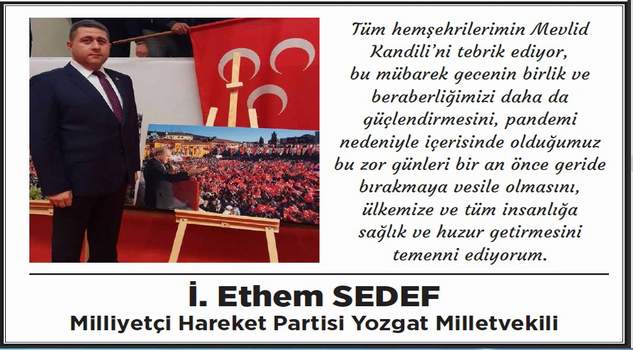 MHP Milletvekili Sedef Yozgat halkının kandilini kutladı