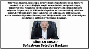 Boğazlıyan Belediye Başkanı Gökhan Coşar’dan yeni yıl mesajı