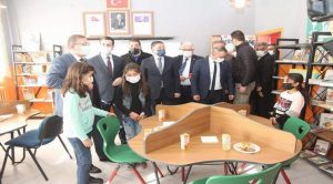 Kuzayca’da okul kütüphanesi açıldı