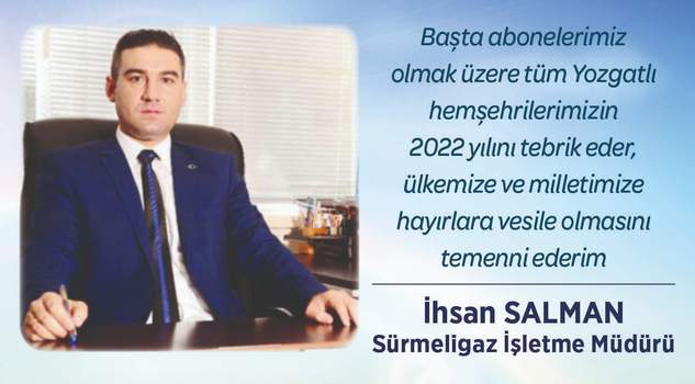 Yozgat Sürmeligaz İşletme Müdürlüğü’nden yeni yıl mesajı