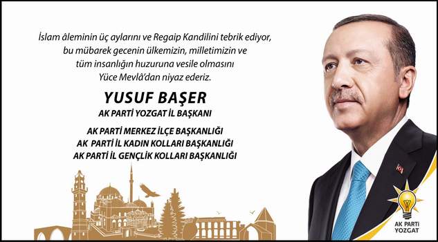 AK Parti Yozgat İl Başkanı Başer’den kandil mesajı