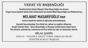 Bilal Şahin’den başsağlığı mesajı