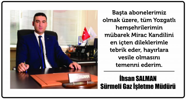 Sürmeligaz İşletme Müdürü Salman’dan Kandil mesajı