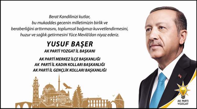 AK Parti Yozgat İl Başkanı Başer’den kandil mesajı