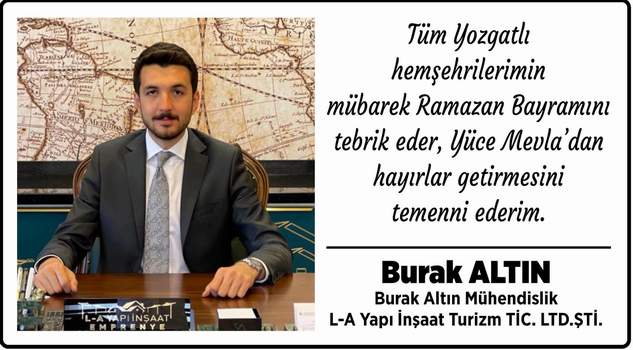 Burak Altın Yozgat halkının bayramını kutladı