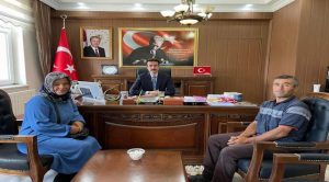 Tedavi sonrası Kaymakam Açıkgöz’ü ziyaret etti