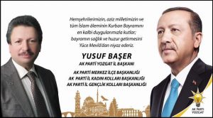 Ak Parti İl Başkanı Başer’den bayram mesajı