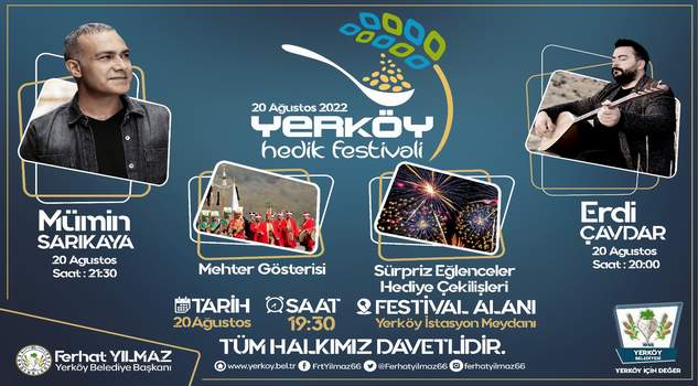 Başkan Yılmaz’dan Hedik Festivali’ne davet