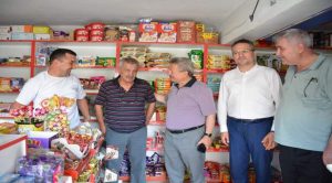 Başkan Başer ve teşkilatından esnaf ziyareti