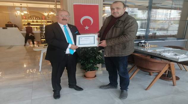 Baba ve oğula teşekkür belgesi