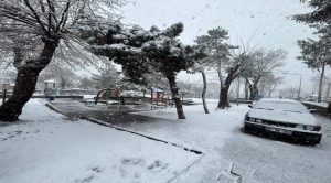 Kar yağışı kenti beyaza bürüdü