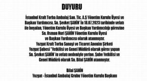 Yozgat Kraft Torba Fabrikası’ndan duyuru