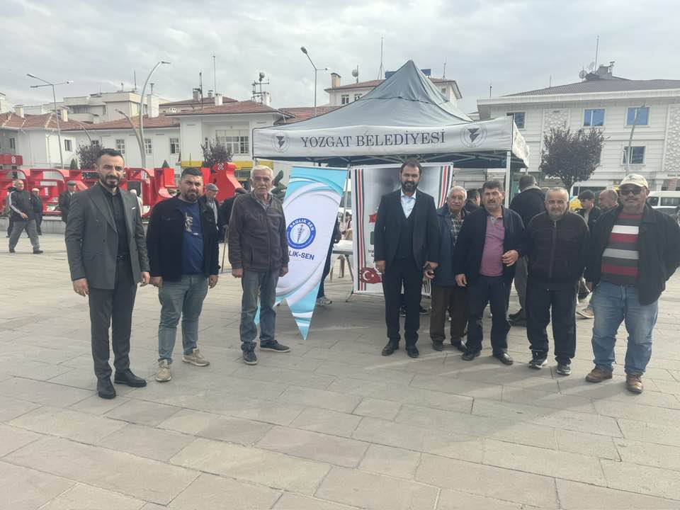 Sağlık Sen Yozgat Şubesi, Filistin’e destek nöbetinde