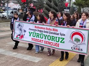 Öğrenciler “Gazze” için yürüdü