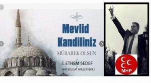 MHP Yozgat Milletvekili Sedef’ten kandil mesajı