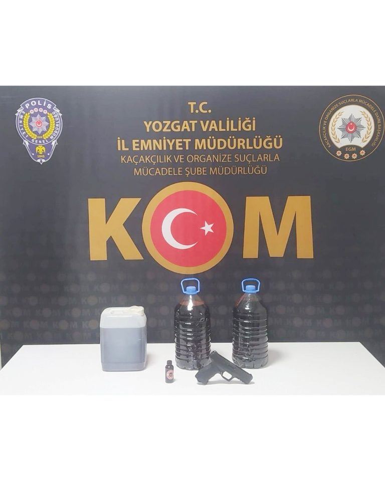 Yozgat’ta 15 Litre sahte alkol ele geçirildi