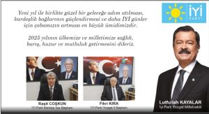 İYİ Parti Yozgat İl ve İlçe Teşkilatından yeni yıl mesajı