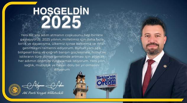 Milletvekili Süleyman Şahan’dan yeni yıl mesajı