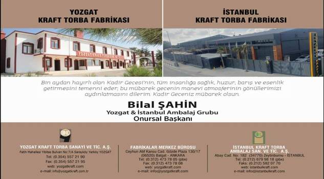 Hayırsever İş İnsanı Bilal Şahin’den kandil mesajı