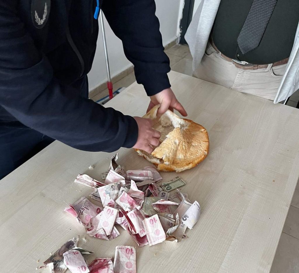 Pidenin içinden 617 TL çıktı