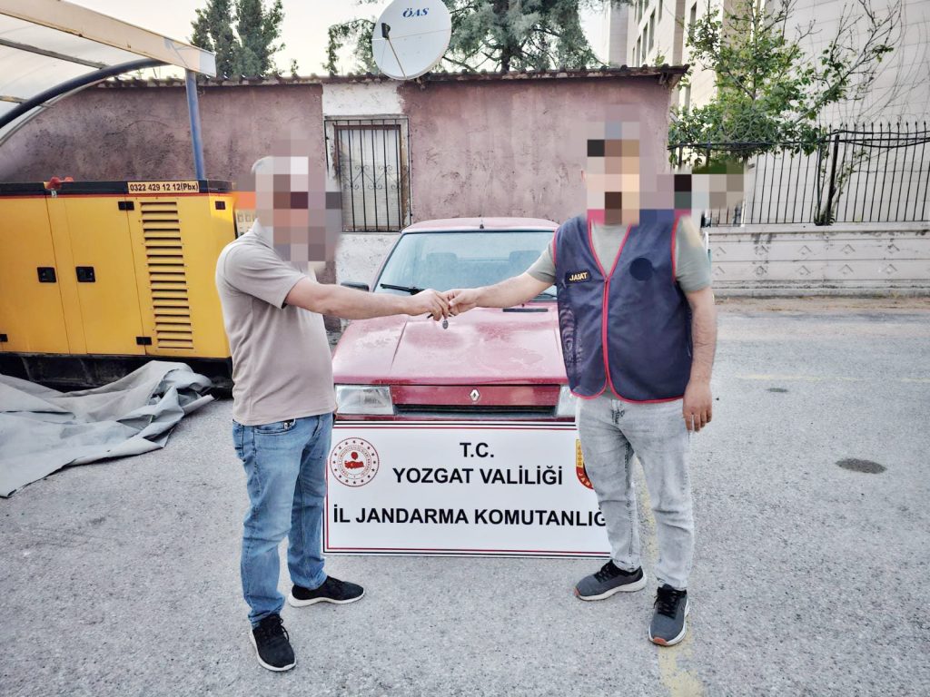 Boğazlıyan’da çalınan araç Aksaray’da bulundu