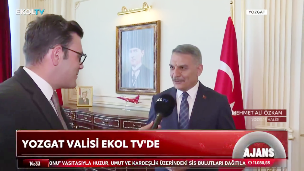 Vali Özkan,  EKOL Tv’de Yozgat’ın tarım, sanayi ve turizmini değerlendirdi