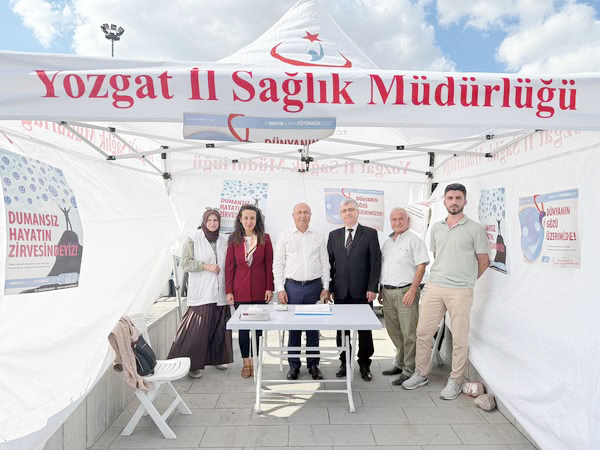 Yozgat’ta mobil sigara bırakma çadırı kuruldu