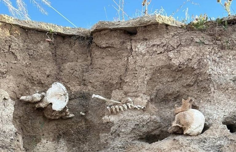 Boğazlıyan’da topraktan insan kemiği çıktı