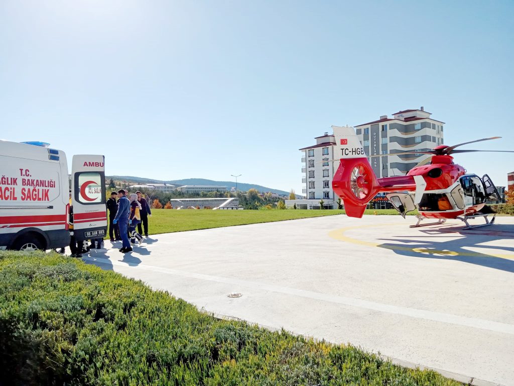 “Yaralı vatandaş hava ambulansıyla Ankara’ya sevk edildi”