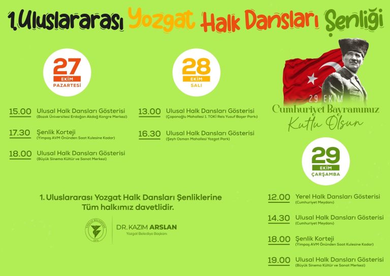 29 Ekim coşkusu uluslararası halk danslarıyla kutlanacak