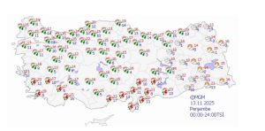 Perşembe günü 62 ilde yağmur bekleniyor