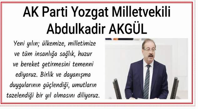 Milletvekili Akgül’den yeni yıl mesajı